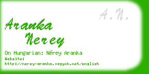 aranka nerey business card